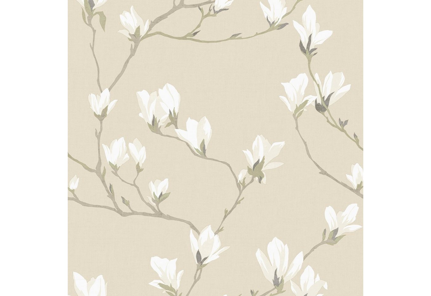 LAURA ASHLEY Vliestapete Magnolia Grove, gemustert, FSC® zertifiziert, mit lebhaftem Druck, 10 Meter Länge von LAURA ASHLEY