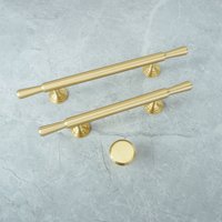 2, 5 "3, 78" 5 "6, 3" Massiv Messing Dresser Griffe Knäufe Gold T-Bar Kleiderschrank Geschenk Küchenschrank lbfeel von LBFEEL