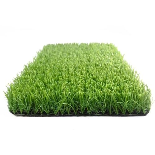 Kunstrasen, 20 mm Florhöhe, Kunstrasenmatte für den Außenbereich, Garten, synthetischer Rasen, Rückseite aus Gummi mit Drainagelöchern (Grün, 2 x 3 m von LBLhello