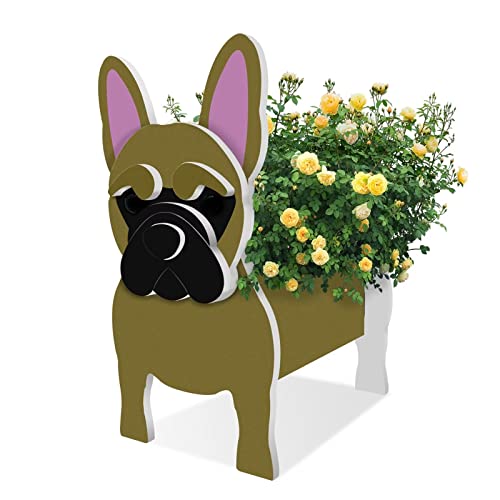 LDFHOIN Blumentopf Hund, Übertopf mit niedlichem Hund, Haustier Hunde-Pflanztöpfe, 3D Blumentopf Pflanzen Aufbewahrungsbehälter In Tierform, Gartentöpfe Für Innen/außengarten von LDFHOIN