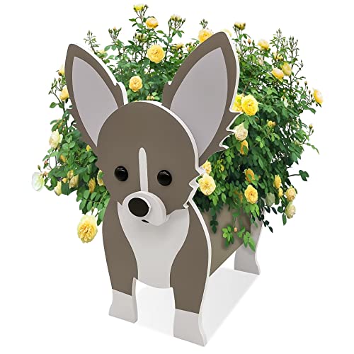 LDFHOIN Blumentopf Hund, Übertopf mit niedlichem Hund, Haustier Hunde-Pflanztöpfe, 3D Blumentopf Pflanzen Aufbewahrungsbehälter In Tierform, Gartentöpfe Für Innen/außengarten von LDFHOIN