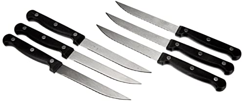 LE COUTEAU DU CHEF 10320003 Steak Messer 3 Nieten, Edelstahl, Schwarz, 23,3 x 2,4 x 1,8 cm von TB