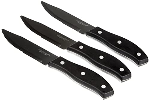 Le Couteau du Chef 10320006 Messer-Set mit 3 Messern, Ring, Edelstahl, Schwarz, 23,3 x 2,4 x 1,8 cm von TB