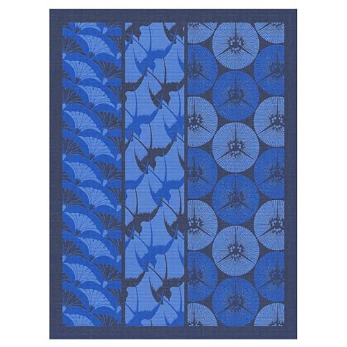 Le Jacquard Français 28541 Geschirrtuch Yukata Indigo 80X60 cm Baumwolle von LE JACQUARD FRANÇAIS