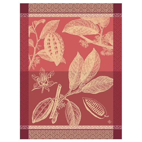 Le Jacquard Français 28564 Geschirrtuch Chocolats Fève Rubis 80X60 cm Baumwolle von LE JACQUARD FRANÇAIS