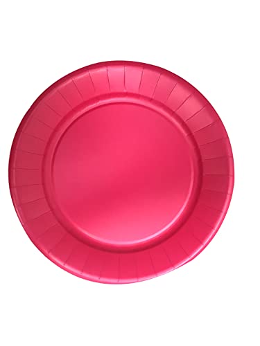 LE NAPPAGE ARTS DE LA TABLE 20 Teller aus kompostierbarem Karton Durchmesser 23 cm 100% Nature Fuchsia von Le Nappage