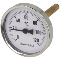 Le Sanitaire - Bimetall Zifferblatt Thermometer 0-120°C 100 mm Sonde mit 80 mm Gehäuse von LE SANITAIRE