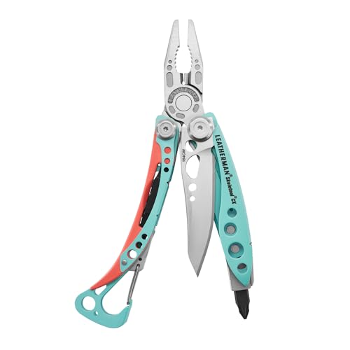 Leatherman Skeletool CX - Mehrzweckwerkzeug mit 7 Werkzeugen, darunter Zange, Drahtschneider und Messer, für Outdoor und Camping, rostfreier Stahl, Paradise von LEATHERMAN