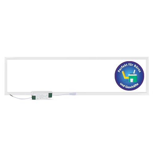 LECOM LED Panel 120x30 3000/4000K CRI 90 kein Flimmern Deckenleuchten Rasterdecke Einbauleuchten (Neutralweiß (4000K) ohne Aufbaurahmen) von LECOM