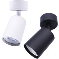 Led Wandleuchte Deckenleuchte pipe Schwenkbar Spotlight Rund Schwarz inkl. GU10 5W Kaltweiß Leuchtmittel von LED LINE