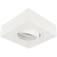 Deckenleuchte cubo midi Aufbaustrahler Lampe Unterputz Leuchte Strahler Schwenkbar 45° Eckig Weiß aus Aluminium mit Fassung GU10 5W Leuchtmittel von LED LINE