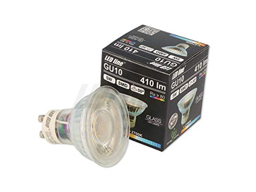 3x LED Line GU10 5W LED Leuchtmittel 50° SMD 2700K Warmweiß 410 Lumen Spot Strahler Einbauleuchte Energiesparlampe Glühlampe von LED-Line