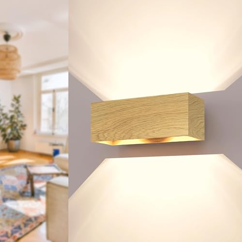 LED Wood Wandleuchte Innen Holz - Handgefertigte Wandlampe aus Eichenholz - Wandbeleuchtung G9 max. 12 W - Wandstrahler für Wohnzimmer, Badezimmer, Schlafzimmer und Treppenhaus, Glühbirne nicht inkl. LED Wood Wandleuchte Innen Holz - Handgefertigte Wandlampe aus Eichenholz - Wandbeleuchtung G9 max. 12 W - Wandstrahler für Wohnzimmer, Badezimmer, Schlafzimmer und Treppenhaus, Glühbirne nicht inkl. von LED Wood