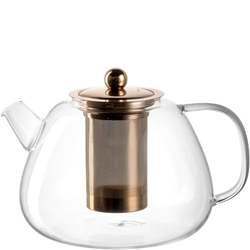 LEONARDO HOME Tè per Te Teekanne mit herausnehmbarem Siebeinsatz - Teekessel aus Glas mit Deckel und Griff - Hergestellt in Handarbeit - Inhalt 1,5 l - Spülmaschinengeeignet - 1 Teekrug klar, 077384 LEONARDO HOME Tè per Te Teekanne mit herausnehmbarem Siebeinsatz - Teekessel aus Glas mit Deckel und Griff - Hergestellt in Handarbeit - Inhalt 1,5 l - Spülmaschinengeeignet - 1 Teekrug klar, 077384 von LEONARDO HOME