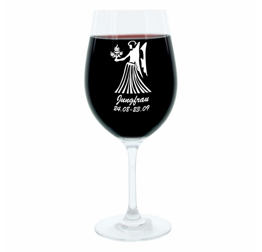 LEONARDO Weinglas Sternzeichen Jungfrau, Glas, lasergraviert von LEONARDO