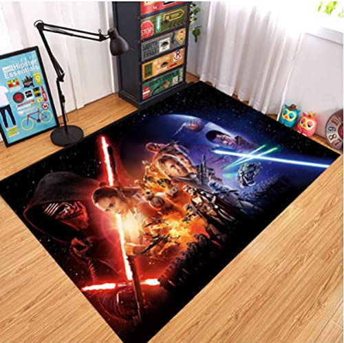 Starship Wars-Teppich - Jedi-Krieger-Teppiche - Lichtschwert Teppich - Kurzflor-Dekor-Bodenmatte 80x120cm von LHGBGBLN