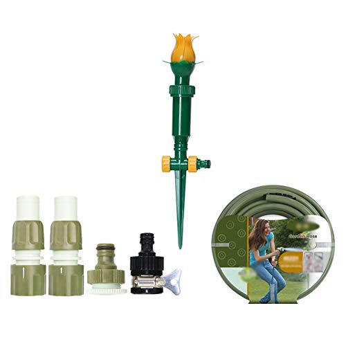 LHGDMJO Düsensprinkler, automatische Drehung, Bewässerungsschläuche, Zubehör, Rasen-, Gartenbewässerung, Tropfbewässerungssets (Größe: 25 m Anzug) von LHGDMJO