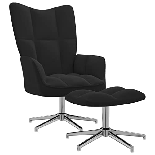 LIANGDONFC Sofa Stuhl Boss Chair、Sofa StuhlRelaxsessel mit Hocker Schwarz SamtDie meisten der geschäftlichen Familie Gelegenheiten der Ruhe braucht von LIANGDONFC