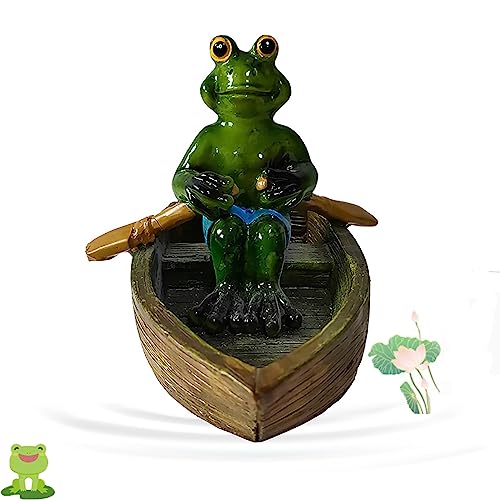 LIBOOI Harz Schwimmende Frosch Statue, Frosch Garten Statue, Wasser Schwimmende Teich Dekoration, Frösche Skulptur für Outdoor Garten Teich Hof von LIBOOI