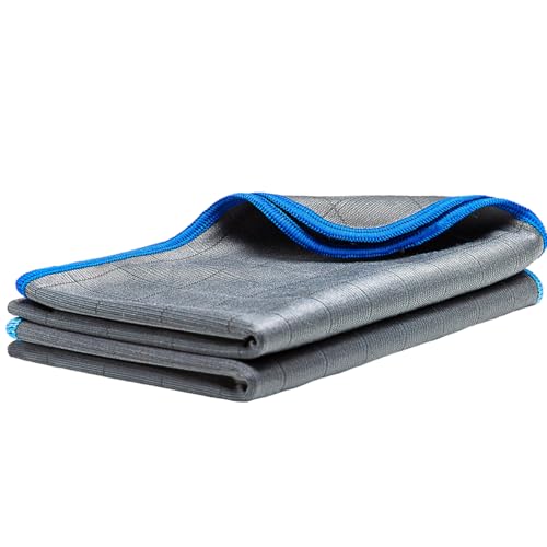 LICARGO 2X Premium Carbontücher - Microfaser Glastücher für kristallklare Autoscheiben ohne Streifen & Schlieren - Scheibentuch mit 350 GSM - Carbon Tücher Auto, Microfasertuch Glas - 50x40 cm LICARGO 2X Premium Carbontücher - Microfaser Glastücher für kristallklare Autoscheiben ohne Streifen & Schlieren - Scheibentuch mit 350 GSM - Carbon Tücher Auto, Microfasertuch Glas - 50x40 cm von LICARGO