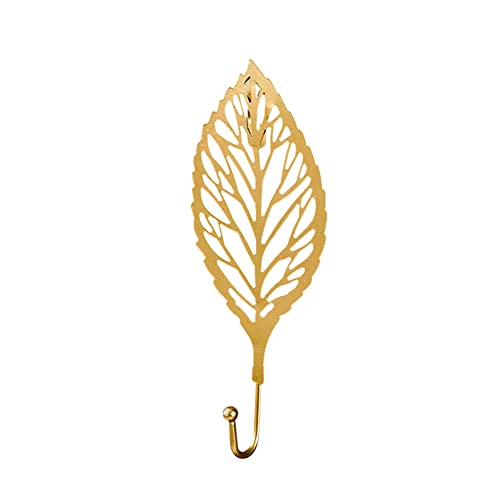 Kleiderhaken Gold, Kleiderhaken Wand Handtuchhaken Vintage Blatt Garderobenhaken Wandhaken dekorative Haken Blattform Metall Kleiderhaken, Gartenhaken Dekorativen Haken für Badezimmer Küche von LICHENGTAI