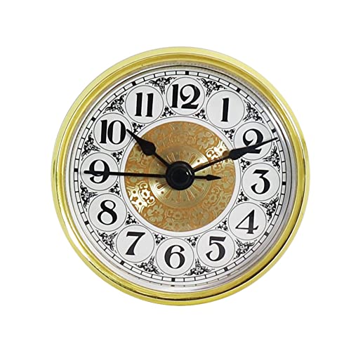 LICHENGTAI 2.8 Zoll/ 70 mm Uhrwerk, Quarz Uhr Römische Ziffer Quarzuhr Einfügen Einbau-Uhr DIY Quartz Uhrwerk Zubehör Europäischer Stil Clock Einsteckuhrwerk DIY Uhrwerk Zubehör mit Trim von LICHENGTAI