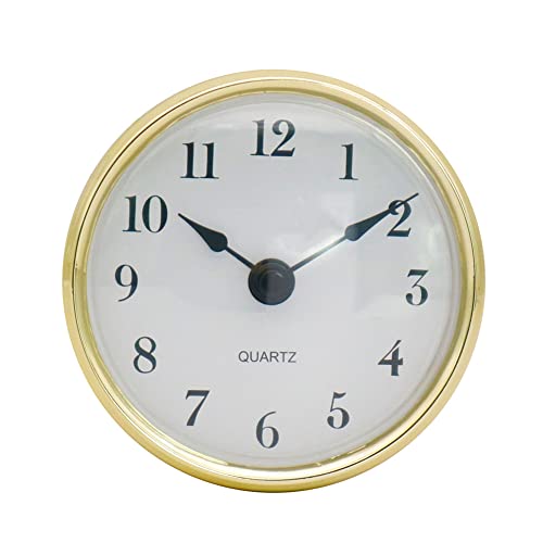 LICHENGTAI 3-1/8 Zoll (80 mm) Uhrwerk, Quarz-Uhr Römische Ziffer Quarzuhr Einfügen Einbau-Uhr DIY Quartz Uhrwerk Zubehör Europäischer Stil Clock mit Römischen Ziffern und Silber Trim von LICHENGTAI