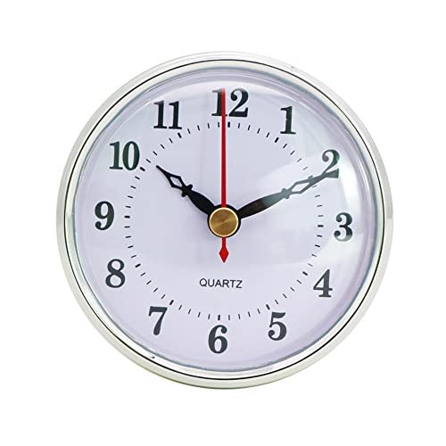 LICHENGTAI 3-1/8 Zoll (80 mm) Uhrwerk, Quarz-Uhr Römische Ziffer Quarzuhr Einfügen Einbau-Uhr DIY Quartz Uhrwerk Zubehör Europäischer Stil Clock mit Römischen Ziffern und Trim von LICHENGTAI