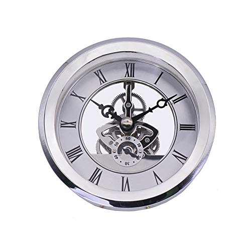 LICHENGTAI 4-1/16 Zoll (103 mm) Uhrwerk, Quarz-Uhr Römische Ziffer Quarzuhr Einfügen Einbau-Uhr DIY Quartz Uhrwerk Zubehör Europäischer Stil Clock mit Trim von LICHENGTAI