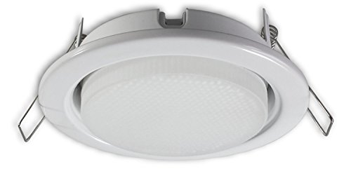 LICHT DISCOUNT LED Einbaustrahler GX53 230 V weiss - Einbauleuchte Spot Strahler inkl. 8,5 W GX53 LED Leuchtmittel neutralweiss - Deckeneinbaustrahler Deckeneinbauspot Einbauspot von LICHT DISCOUNT