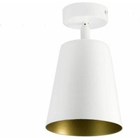 Spot Lampe Decke Retro Design in Weiß Gold E27 Metall - Weiß, Gold von LICHT-ERLEBNISSE