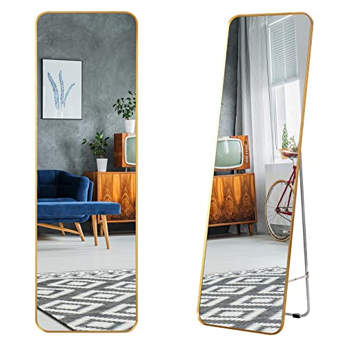 LIFEZEAL 2 in 1 Wandspiegel, Dekorativer Standspiegel HD, Ganzkörperspiegel 130 x 40 cm, Rechteckiger Spiegel für Wohn-, Schlaf-, Badezimmer & Ankleidezimmer von LIFEZEAL