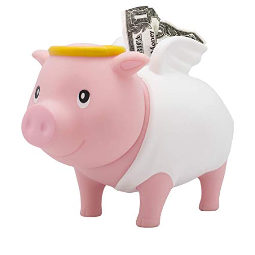 LILALU Spardose BIGGYS Schutzengel, Sparschwein Kopf drehbar Sparbox Sparbüchse Münzeinwurf Piggy Bank Tresor Kinder von LILALU SHARE HAPPINESS