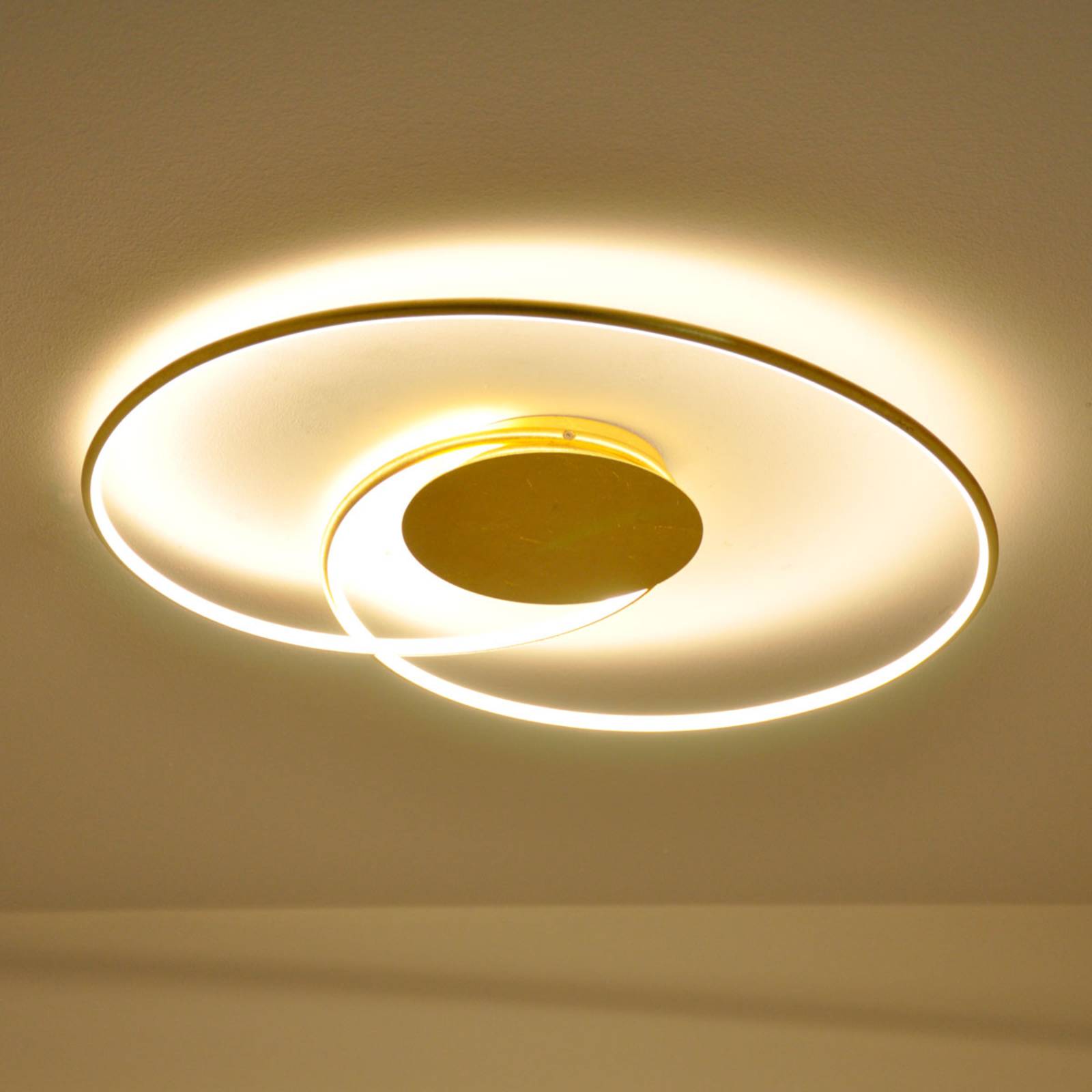 Lindby LED-Deckenlampe Joline, goldfarben, 74 cm, Metall von LINDBY