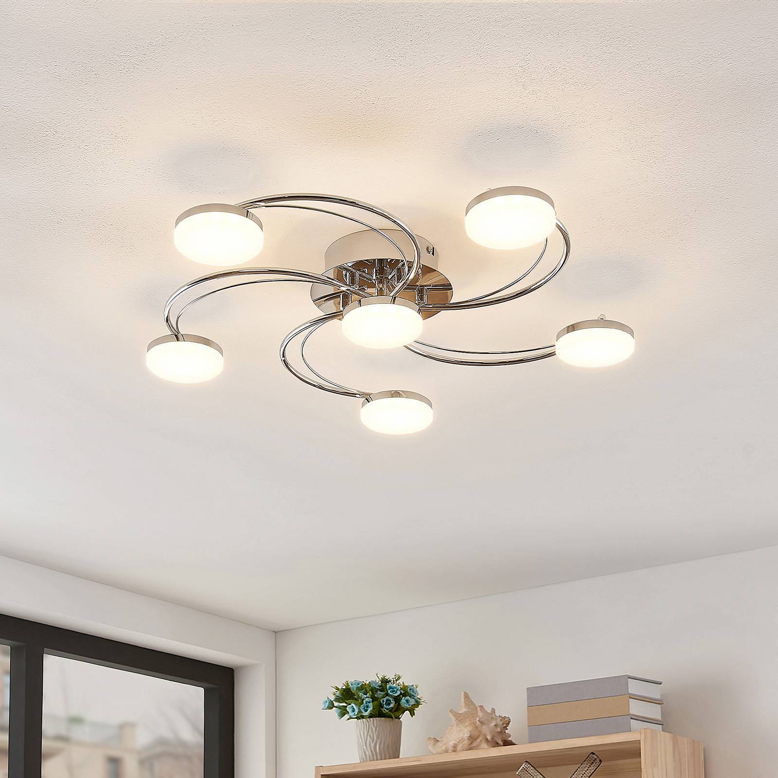 Lindby Rouven LED-Deckenleuchte, Spiralform, 6-fl. von LINDBY