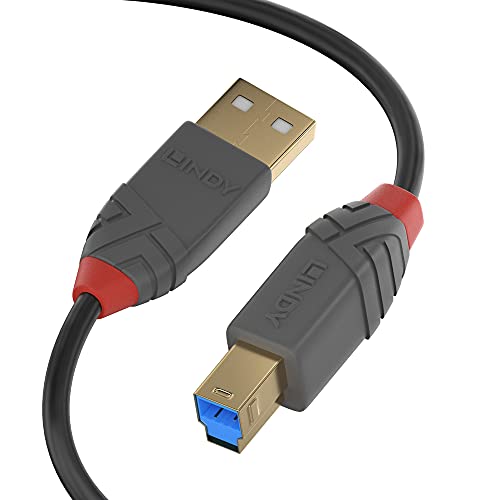 LINDY USB 3.0 Typ A an B Kabel anthra Line 3m von LINDY