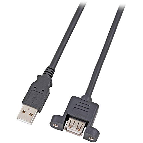 EFB Elektronik USB2.0 Verlängerung A-A,St.-Einbaubuchse,1,8m,sw,Classic von LINK