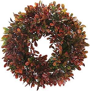 LIPJISL Künstliche Blumenkranz Herbst Türkranz Wandkranz Kunsttpflanze Künstliche Blumen Kranz Kunstblumendeko Dekokranz für Herbst Tür Fenster Kamin Wand Outdoor Hochzeit von LIPJISL