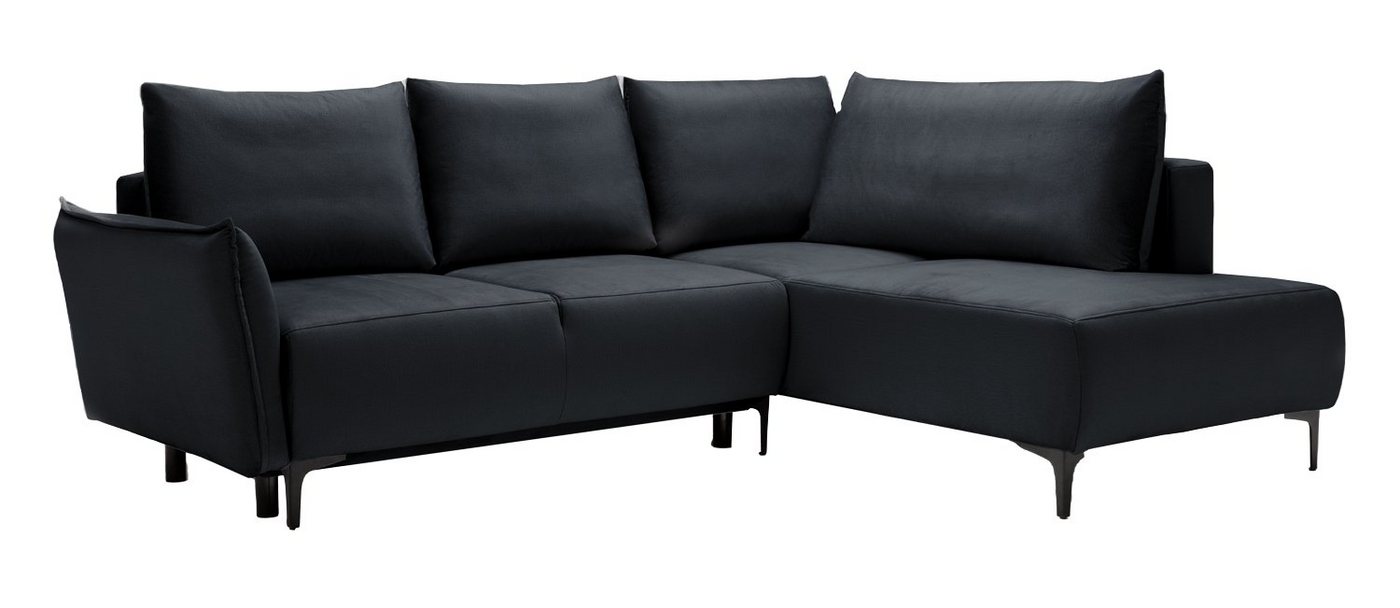 LIV'IN Sofa FARO, B 243 x T 191 cm, Anthrazit, Mikrofaser, mit Ausziehfunktion und Bettkasten von LIV'IN