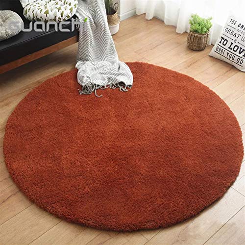 LIVEINU Hochflor Shaggy Teppich für Wohnzimmer Langflor Pflegeleicht Rund Teppich Hochwertig Hohe Fadendichte Wasser Absorbierend Badezimmerteppich Für Wohnzimmer Kaffee Ø 140 cm von LIVEINU