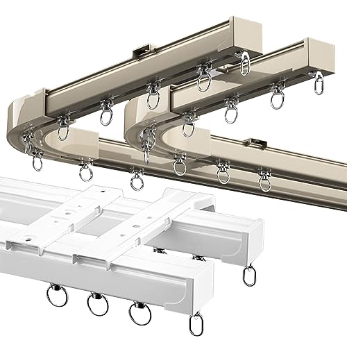 Gardinenschiene Vorhangschiene Schiene Für Zuhause, Badezimmer, Schlafzimmer, Küche, Balkon, Erkerfenster, Sichtschutz, Verdunkelungsvorhang, Strapazierfähige Luxusvorhänge, Curtain Rails von LIYI929GP