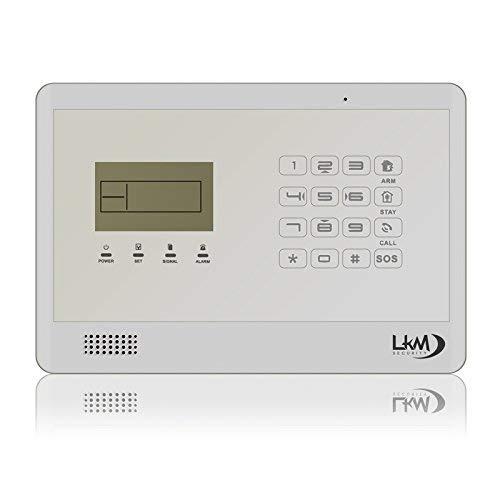 LKM Security M2EB Plus Alarmanlage Komplettset ● 21-Teilig ● LCD Touch | GSM | Abschreckung | Wireless | Sicherung | weiß von LKM security