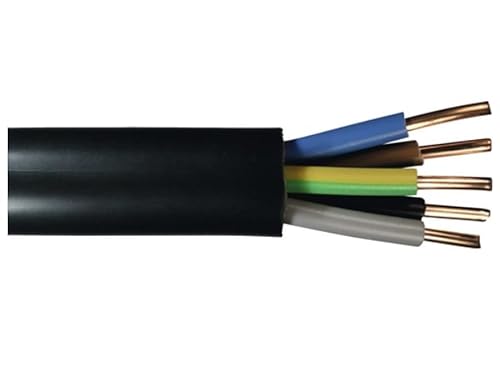 NYY J 5x4 mm² 5x6 mm² Erdkabel Starkstromkabel Kabel 1-15m (NYY-J 5 x 6,0mm² / 3 Mtr.) von LL-VV