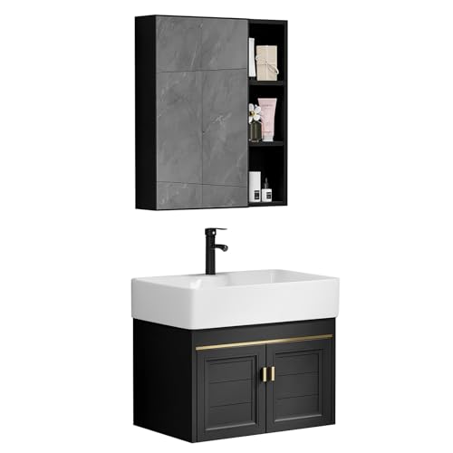 LLZJDDPLY Bathroom Furniture – Waschtisch mit Unterschrank und Spiegelschrank – Badmöbel Set for kleine bäder (Color : H, Size : 61.5x33cm/24.2x12.9in) von LLZJDDPLY