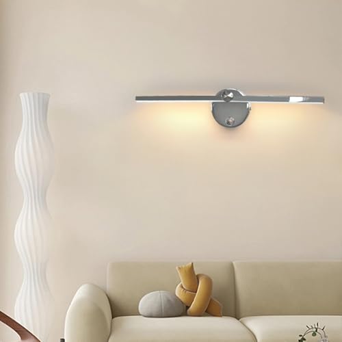 LOGT LED Spiegelleuchte Dimmbar Spiegellampen mit Schalter Bilderleuchte Wandlampe 300 ° Drehbare Schminklicht Innen Bad Spiegelschrank Beleuchtung 3000k-6000k Badezimmer Bilderlampe,Chrome LOGT LED Spiegelleuchte Dimmbar Spiegellampen mit Schalter Bilderleuchte Wandlampe 300 ° Drehbare Schminklicht Innen Bad Spiegelschrank Beleuchtung 3000k-6000k Badezimmer Bilderlampe,Chrome von LOGT
