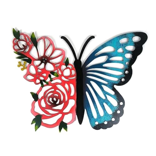 LOLPALONE Metall-Schmetterlings-Wanddekoration – Schmetterlinge, Kunst-Hängeskulptur für Zuhause, Schlafzimmer, Wohnzimmer, Büro, Einfach zu Verwenden von LOLPALONE