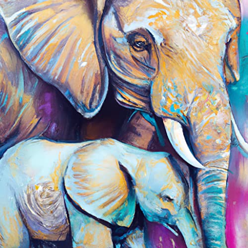 LOMSIOY DIY Diamond Painting Set Elefant 5D Diamant Painting Bilder Tier Mit Zubehör für Voll Full Drill Strass Stickerei Diamant Malerei Kristall Erwachsene Home Wall Décor 30×30 cm von LOMSIOY