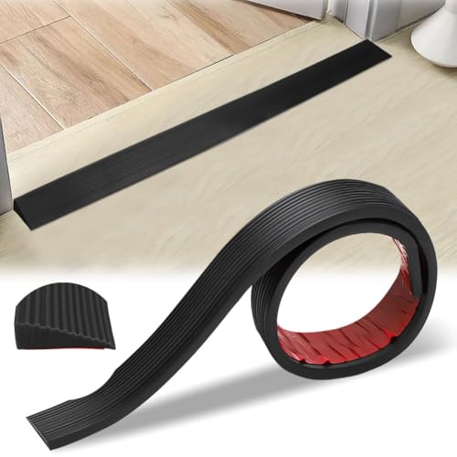 LOMUG Türschwellenrampen Gummirampe, Übergangsprofil Selbstklebend, Ausgleichsprofil, Gummi Türschwellenrampe, Schwellenrampen Rollstuhlrampe für Türöffnungen Kinderwagen Garage (Schwarz, 5x1x200 cm) LOMUG Türschwellenrampen Gummirampe, Übergangsprofil Selbstklebend, Ausgleichsprofil, Gummi Türschwellenrampe, Schwellenrampen Rollstuhlrampe für Türöffnungen Kinderwagen Garage (Schwarz, 5x1x200 cm) von LOMUG