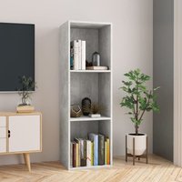 Bücherregal/TV-Schrank Betongrau 36 x 30 x 114 cm Spanplatte von LONGZIMING