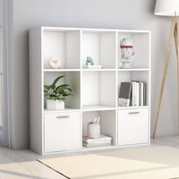 Bücherregal Weiß 98 x 30 x 98 cm Spanplatte von LONGZIMING